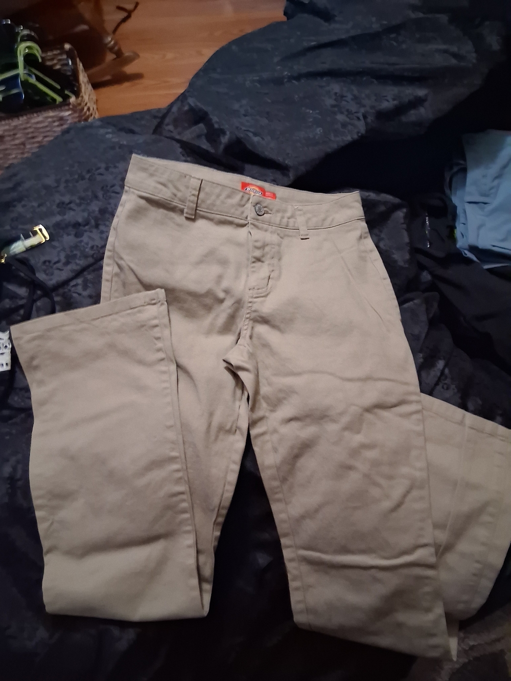 Dickies Women's Khaki Straight Leg Jeans
